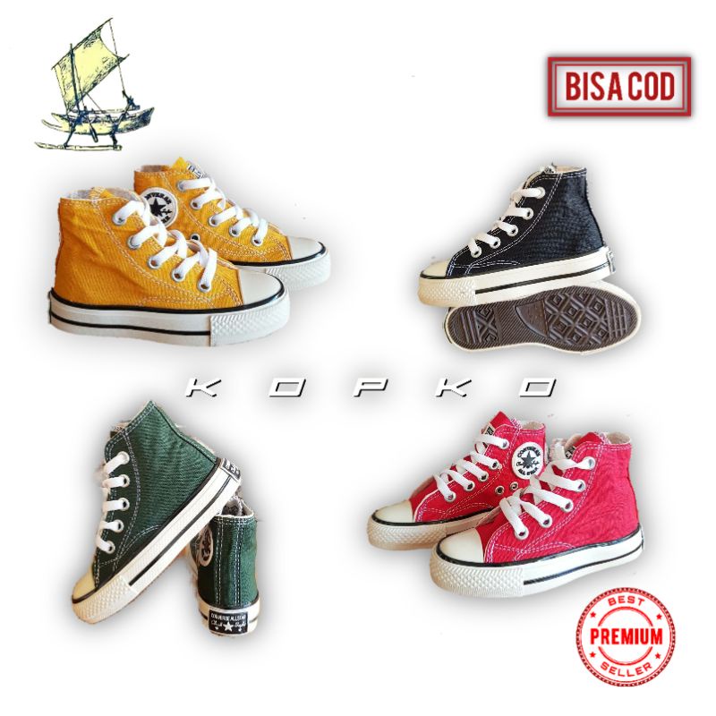 BISA COD - SEPATU ANAK TERLARIS//CONVERSE TINGGI ANAK// SEPATU ANAK LAKI-LAKI/WANITA//SEPATU PREMIUM