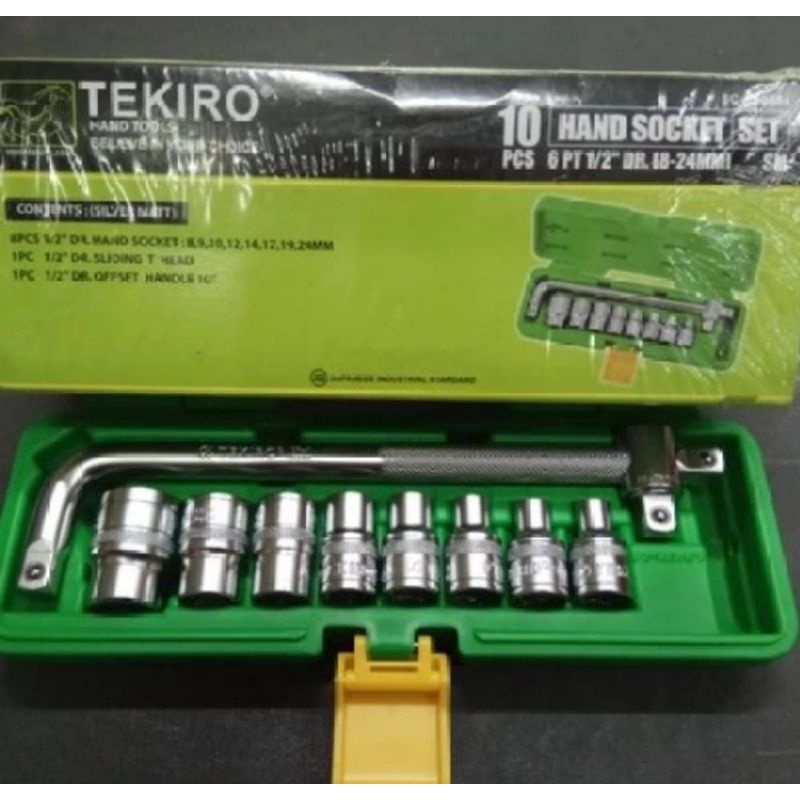 Kunci Roda Ban Set Tekiro Kunci Sock Set 10 pcs Tekiro Kunci Roda Mobil Set Kunci Roda Motor Set