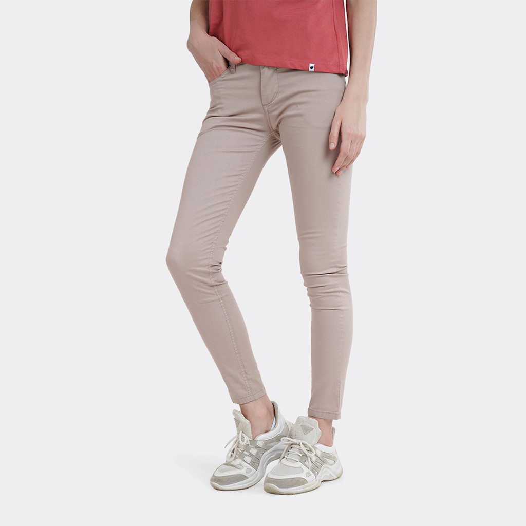 FLIES Celana Bahan Wanita A15047F Cream