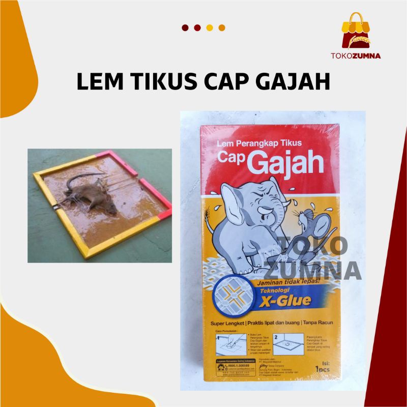 Lem Tikus Cap Gajah Papan / Perangkap Tikus Ampuh / Lem Gajah