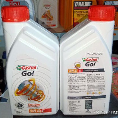 OLi Mesin Motor CASTROL GO SAE 20W-40AT 800ML &amp; 1L Original