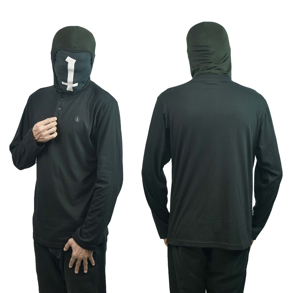 Heretic - Longsleeve Henley - Blacken