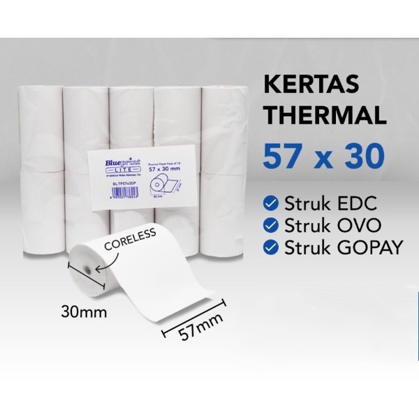 

Kertas Struk / Kertas Kasir / Kertas Thermal Blueprint Lite 57 x 30