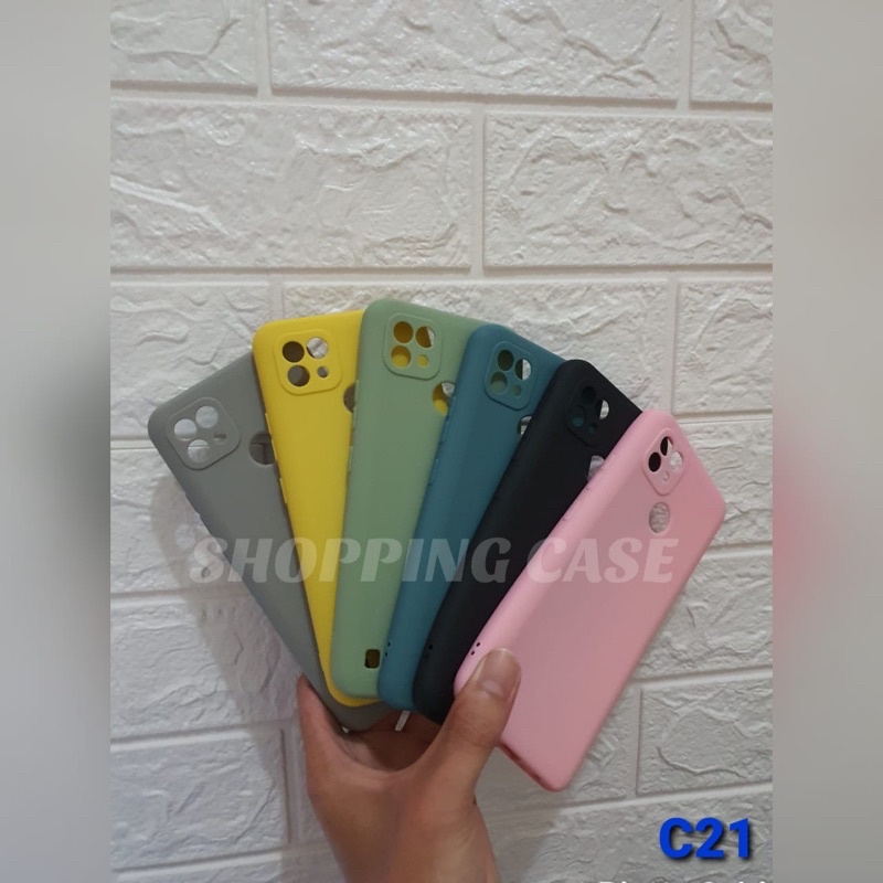 REALME C21 C21Y SIX CANDY CASE + PELIDUNG KAMERA PREMIUM SOFTCASE WARNA POLOS