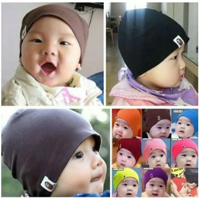 TOPI KUPLUK BAYI TOPI ANAK UNISEX LEMBUT BAHAN KATUN