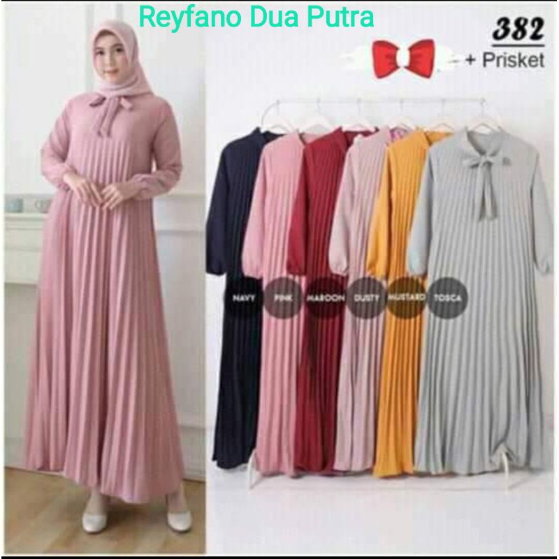 GAMIS PLISKET MAXY/GAMIS PLISKET DEWASA/FASHION MUSLIM/DRESS/PAKAIAN WANITA