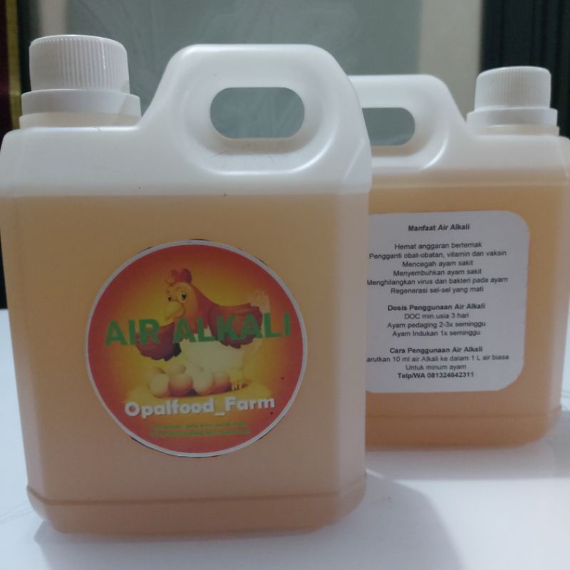 AIR ALKALI cairan ampuh untuk ayam dan unggas lain kemasan 1 liter