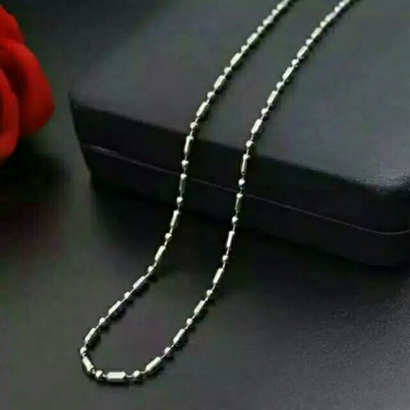 Kalung MCI / Rantai MCI kalung tinanium ASLI anti karat / kalung monel / kalung bambu patah / kalung