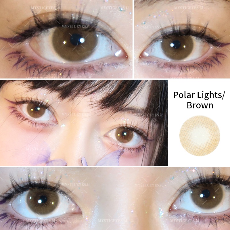 [✅COD] MYSTICEYES SOFTLENS POLAR LIGHTS SERI LENSA KONTAK MINUS  -1.00 S/D -8.00 14.2MM