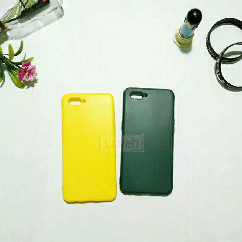 Loveh - Casing Oppo A3S Soft Case Polos Warna Candy