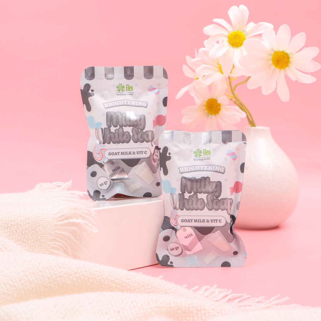 FLEO BRIGHTENING SOAP - FLEO SABUN GOAT MILK SAFRON SAKURA MILKY WHITE SOAP  SABUN MUKA &amp; WAJAH - BPOM