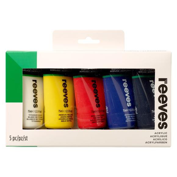 

Best Seller! Reeves Acrylic Colour Tube Set 5 × 75 Ml Murah