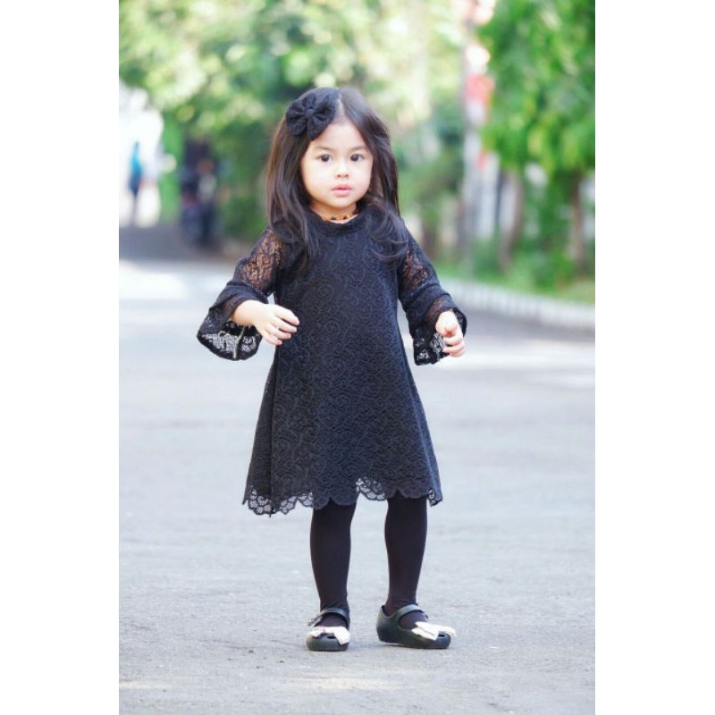 DRESS ARYA DRESS ANAK PEREMPUAN BROKAT TUNIK COUPLE IBU ANAK TERLARIS USIA 0 - 10 TAHUN