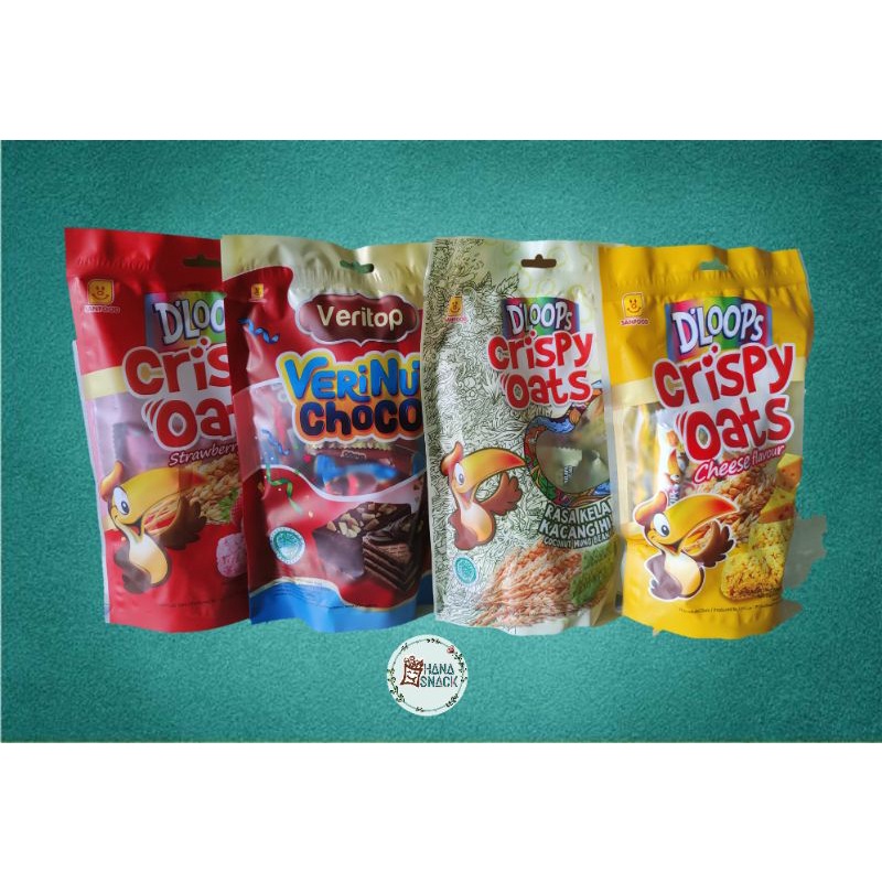 

D'LOOPS CRISPY OATS 100gr veritop/cemilas sereal oat murah