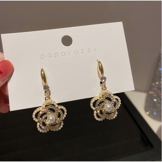 ANTING GIWANG KOREA PEREMPUAN DEWASA MODEL BUNGA MUTIARA MANIK KRISTAL WANITA AKSESORIS ANT91