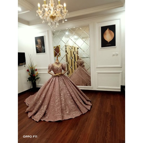 Gaun pengantin crinolin premium/wedding dress