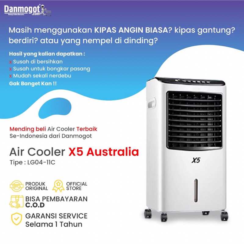 (TERMURAH) Pendingin Ruangan Air Cooler Australia Berkualitas 8L LG04-11C X5