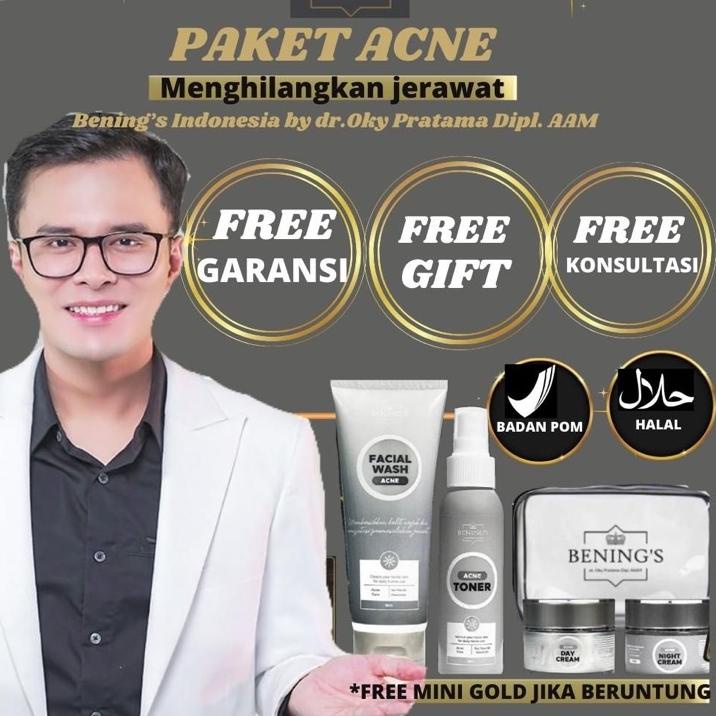 Terjangkau - BENINGS SKINCARE DR OKY PRATAMA PAKET ACNE  BENING SKINCARE DR OKY PRATAMA | BENINGSKINCARE | BENINGSSKINCARE | BENING CLINIC | BENINGCLINIC | BENINGS CLINIC | BENINGSCLINIC | BENINGS ACNE PAKET WAJAH JERAWAT BERJERAWAT PEMUTIH KULIT GLOWING