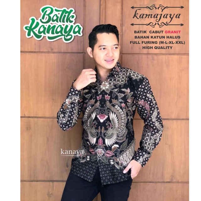 Kemeja Batik KAMAJAYA FULL FURING Katun Cabut Granit Halus Size M-XXL Asli Solo