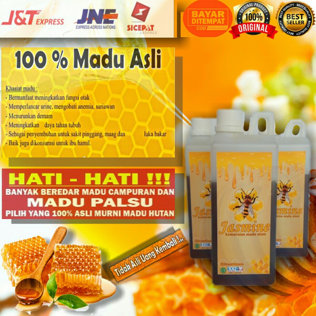 

Minuman Kesehatan Madu Honey Hutan Sarang Murni Sehat Asli 100% Nusantara 1Kl