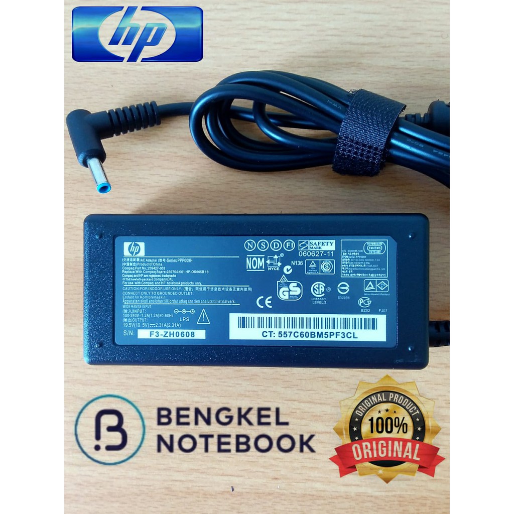 Adaptor Charger Laptop HP 19.5v 2.31A Blue Pin 4530 HP 14-BS 14-BS0XX