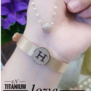 TiTanium set perhiasan wanita AG4