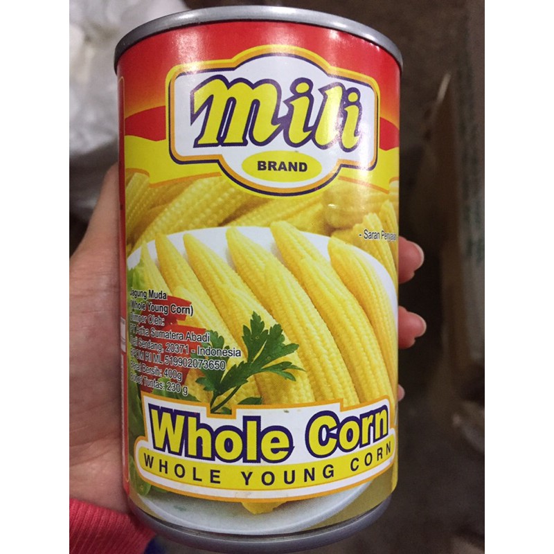 

Mili Whole Young Corn 400gram