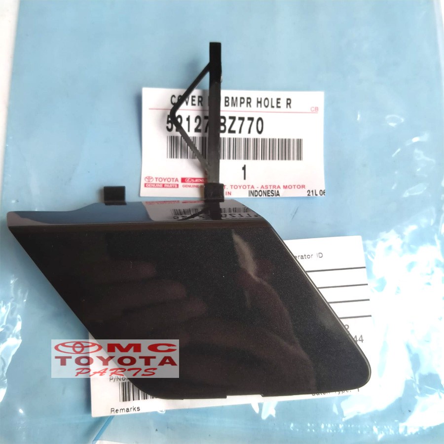 Tutup Cover Derek Towing Bumper Depan Kiri New Agya Ayla 52127-BZ770