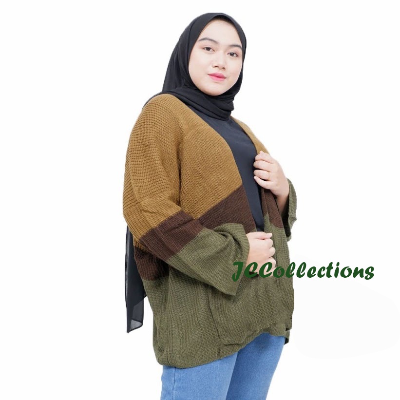 Kardigan Rajut OverSize Wanita Sido Mocca - JCCollections