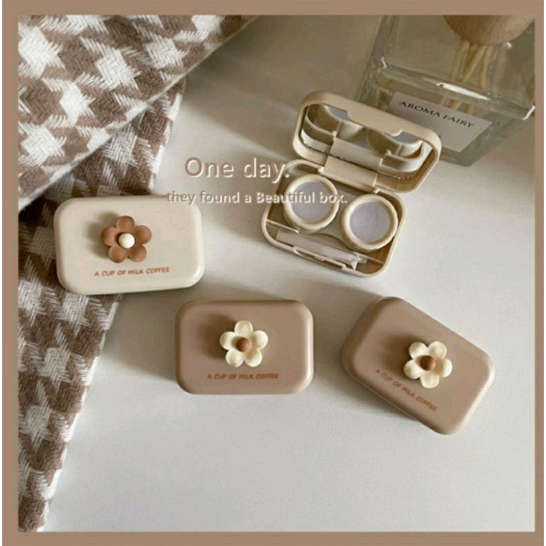 TEMPAT SOFTLENS COFFE MILK FLOWER