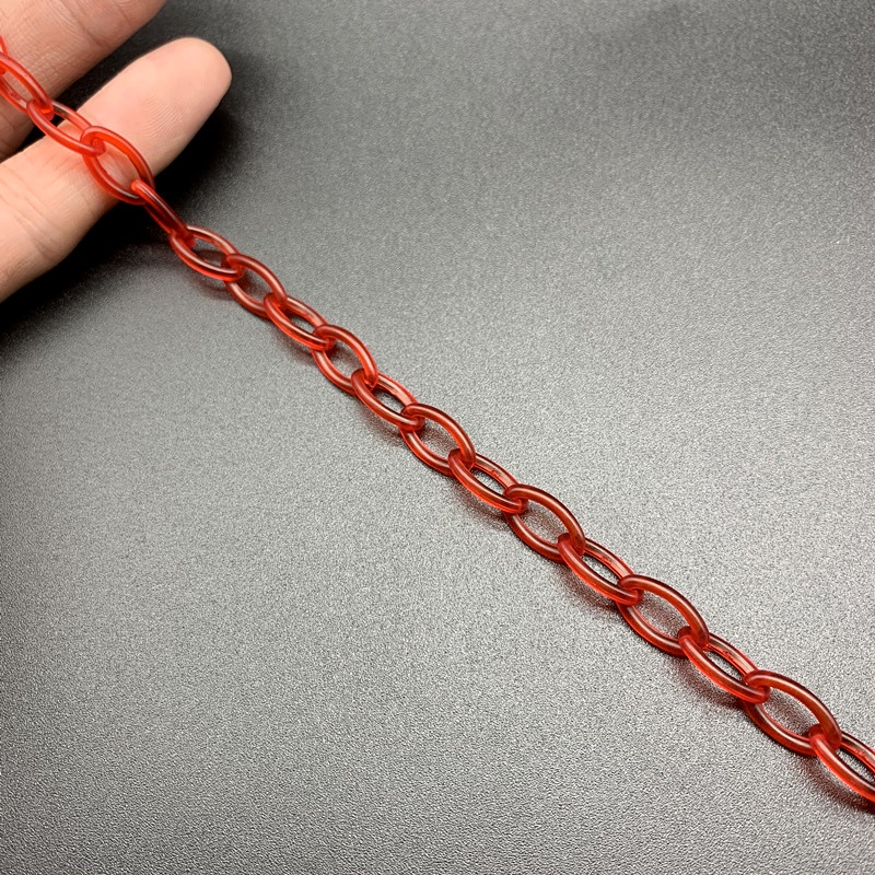 50cm  Kalung Rantai Panjang Bahan Akrilik Transparan Tanpa Gesper