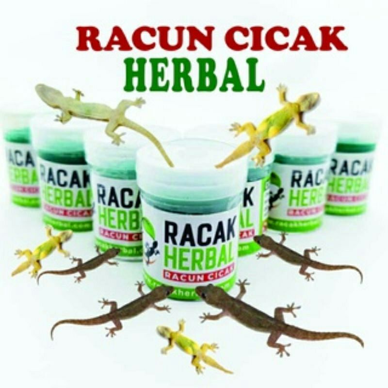 RACUN PEMBASMI CICAK/TOKEK  RACAK HERBAL 20GR (Free Masking Tape Untuk Pembelian 2 PCS)