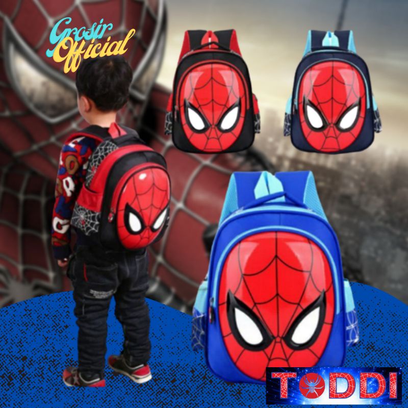 Toddi Tas Ransel Sekolah Anak Backpack Model Spiderman