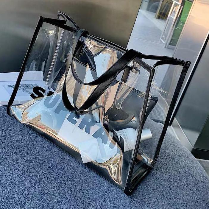 YMM Superan Tas Tote Bag ToteBag Transparan Muat Banyak Tanpa Puch Spesial Order