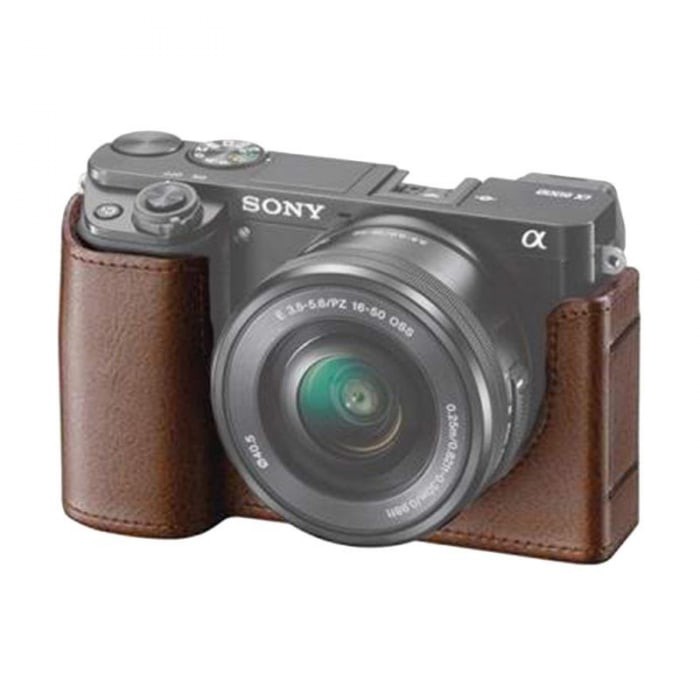 Leather Case Sony A6000 Case Kulit - Coklat Tua LCS-EBE ORIGINAL SONY INDONESIA