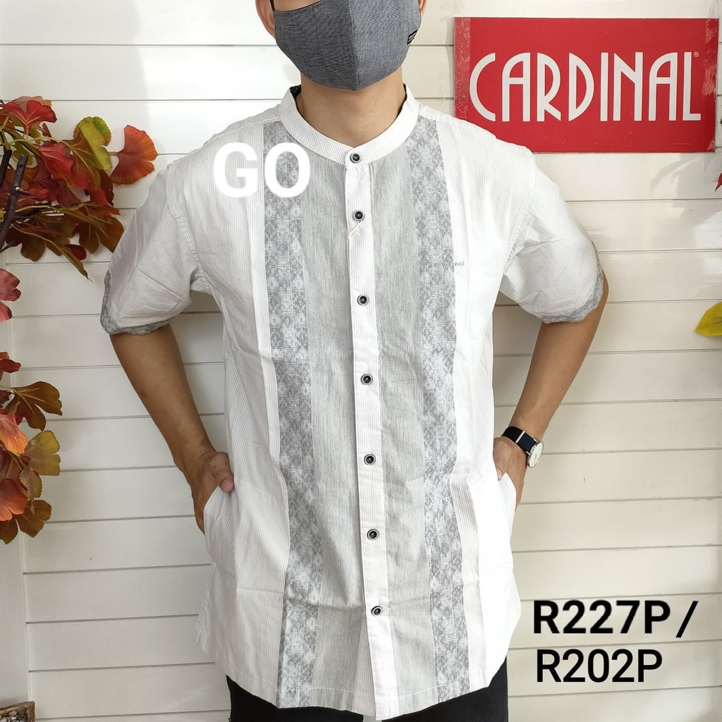 BB CARDINAL KEMEJA KOKO Taqwa Original Baju Muslim Pakaian Pria Salur Lengan Pendek