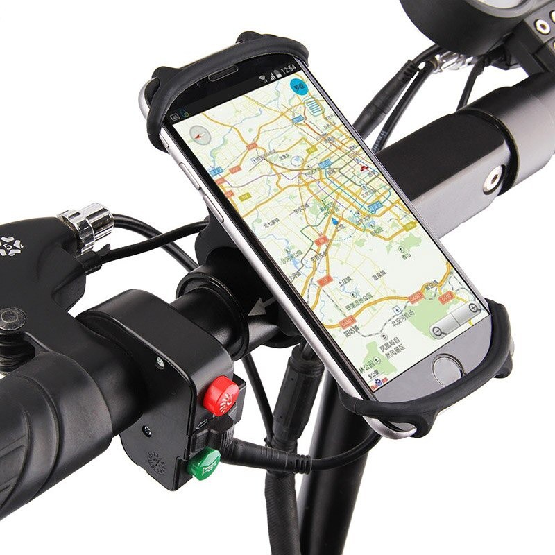 Gaiby Holder Smartphone Sepeda Bicycle Mount Universal Silicone - B07 - Black