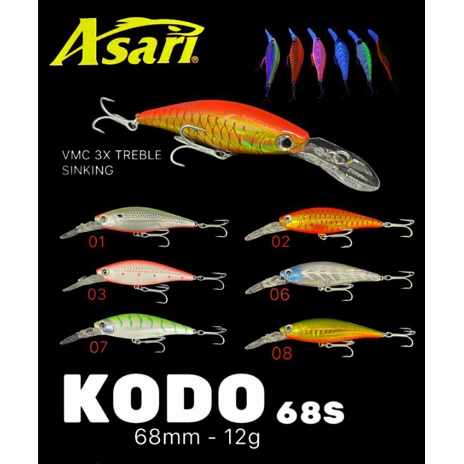 MINNOW ASARI KODO 68S 12G / MINNOW SINKING 12 G