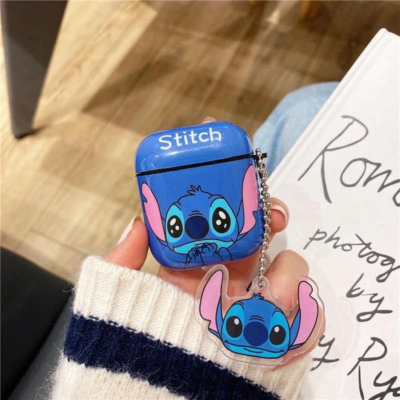 Stitch Casing Silikon Kompatibel Untuk Airpods1 2 3 pro Bluetooth Wireless earphone Case