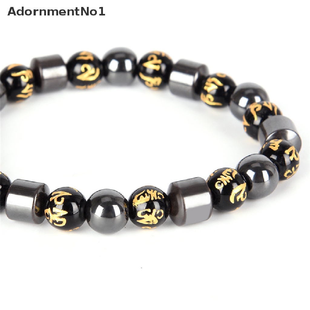 (AdornmentNo1) Gelang Terapi Magnetik Bahan Batu Hematite Untuk Kesehatan / Menurunkan Berat Badan