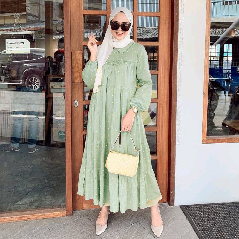 MIDI DRESS KOREA/MIDI DRESS SEMI TWILL/MIDI DRESS MUSLIM