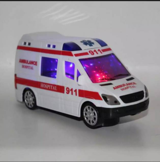 Mainan Mobil Ambulance BuMp &amp; GO I mainan edukasi anak mobil mobilan ambulan