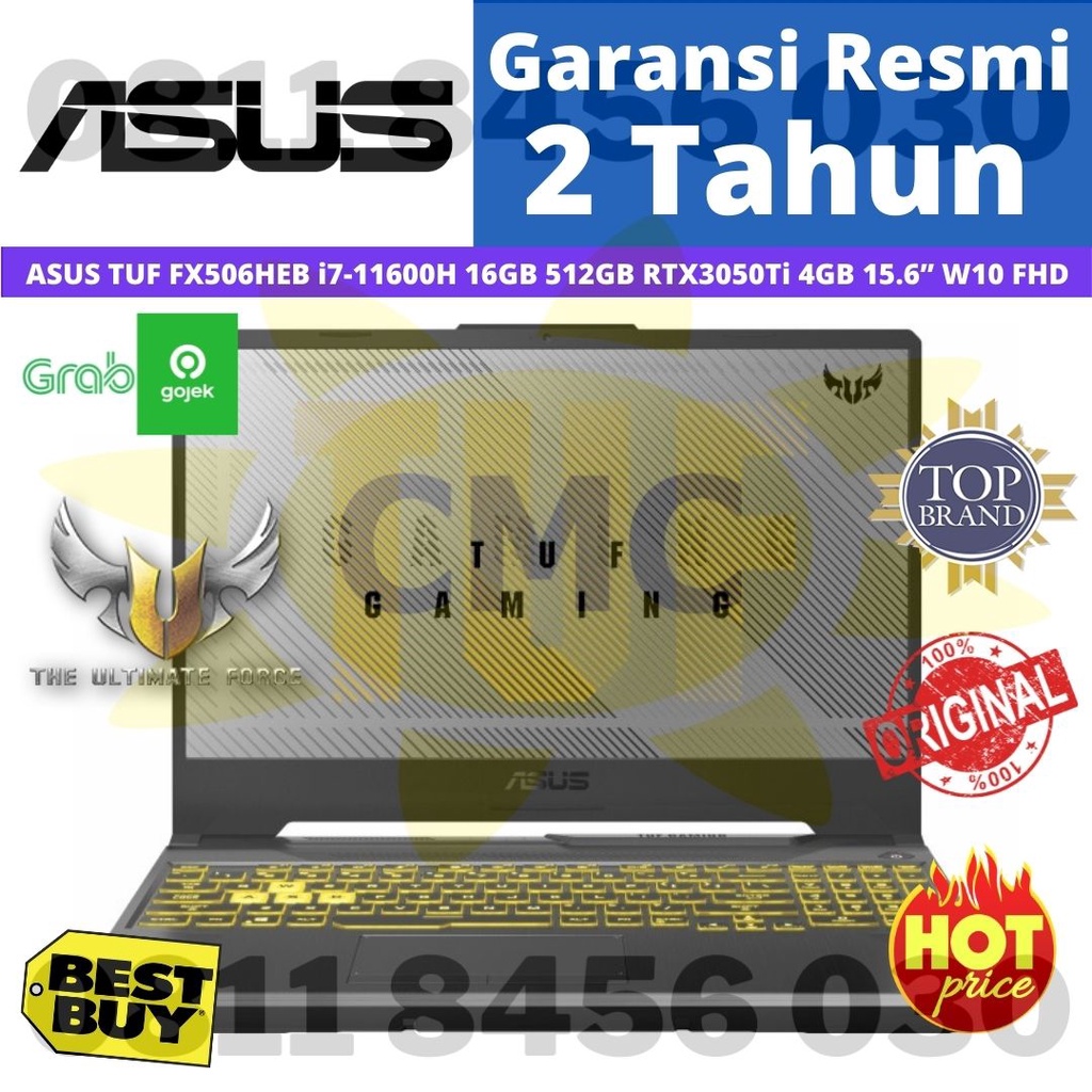 ASUS TUF F15 FX506HE FX506HEB i7-11600H 16GB 512GB RTX3050Ti 4GB OHS W10 144Hz