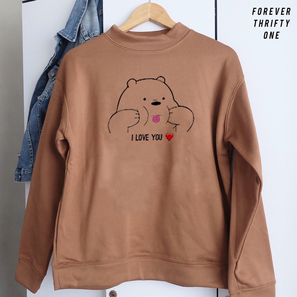 🅳🅵 Sweater Panda Love Pria &amp; Wanita | Sweater Korea Style Fleece Cotton | Dhea Fashion