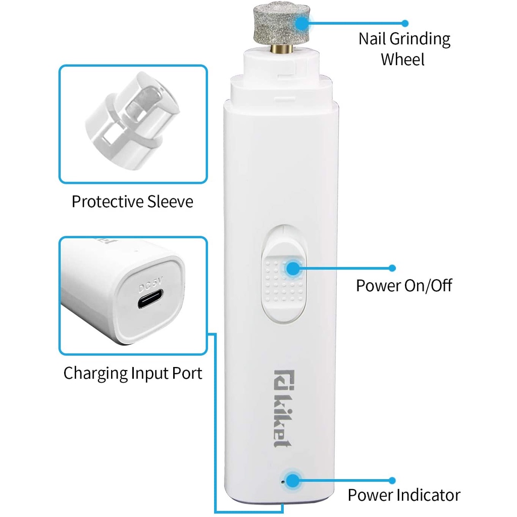 Alat Kikir Kuku Elektrik Profesional USB charging Untuk Anjing / Kucing Peliharaan