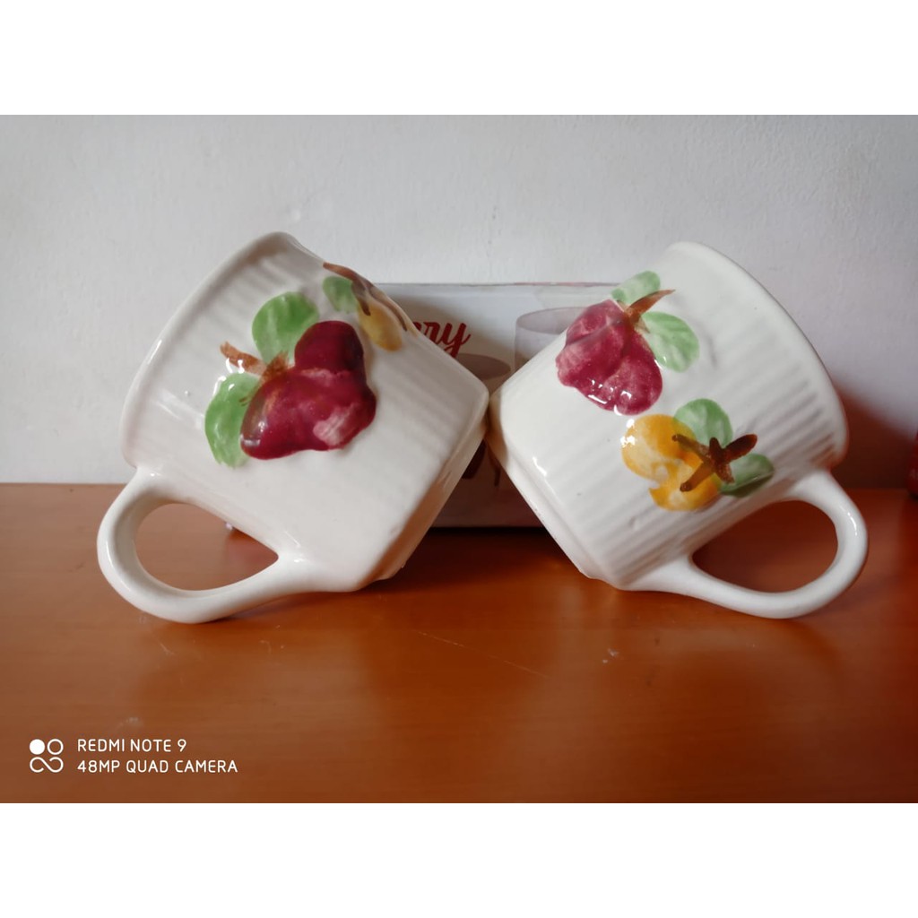 gelas mug Strawberry 2 pcs