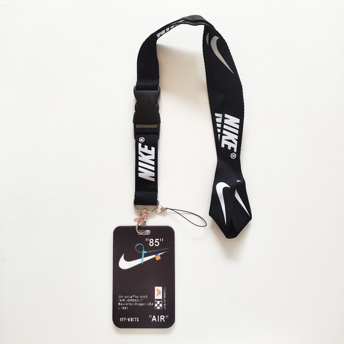 

Hari Ini Id Card Holder Name Tag Lanyard / Kalung Kartu Black White Nike Aj Murah