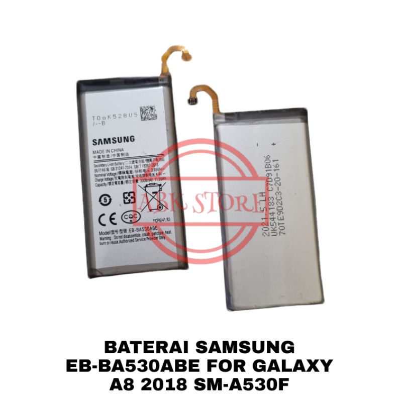 BATRE BATERAI BATTERY SAMSUNG GALAXY A8 2018 SM-A530F EB-BA530ABE