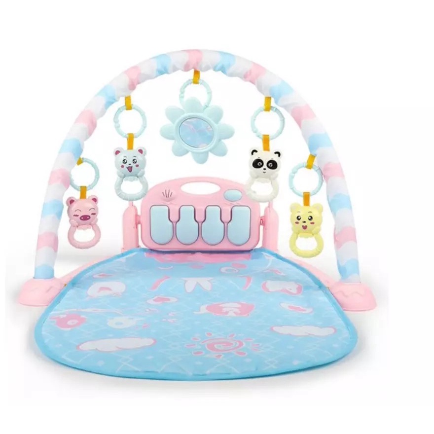 Baby Play Gym Mainan Anak Bayi Rattle &amp; Piano Playmat Matras