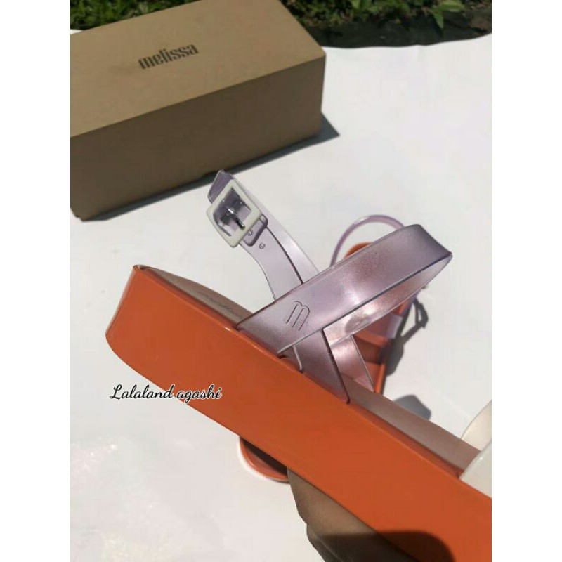 Sepatu melissa Lip Platform Ad white orange/sepatu melissa wedges/standal melissa